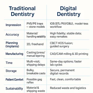 digital vs traditional dentistry